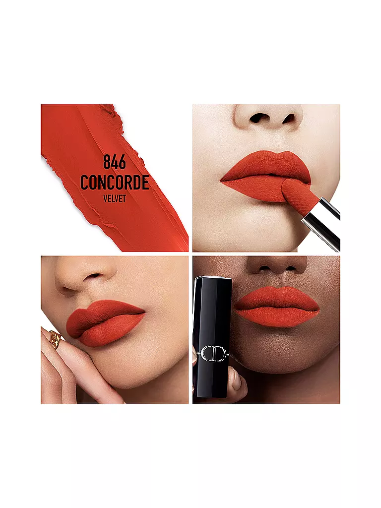 DIOR Lippenstift - Rouge Dior Velvet Lipstick (846 Concorde) koralle