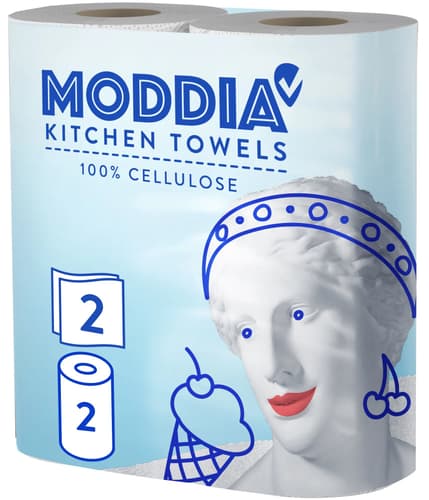 Moddia Küchenrollen 2-lagig 100 Blatt