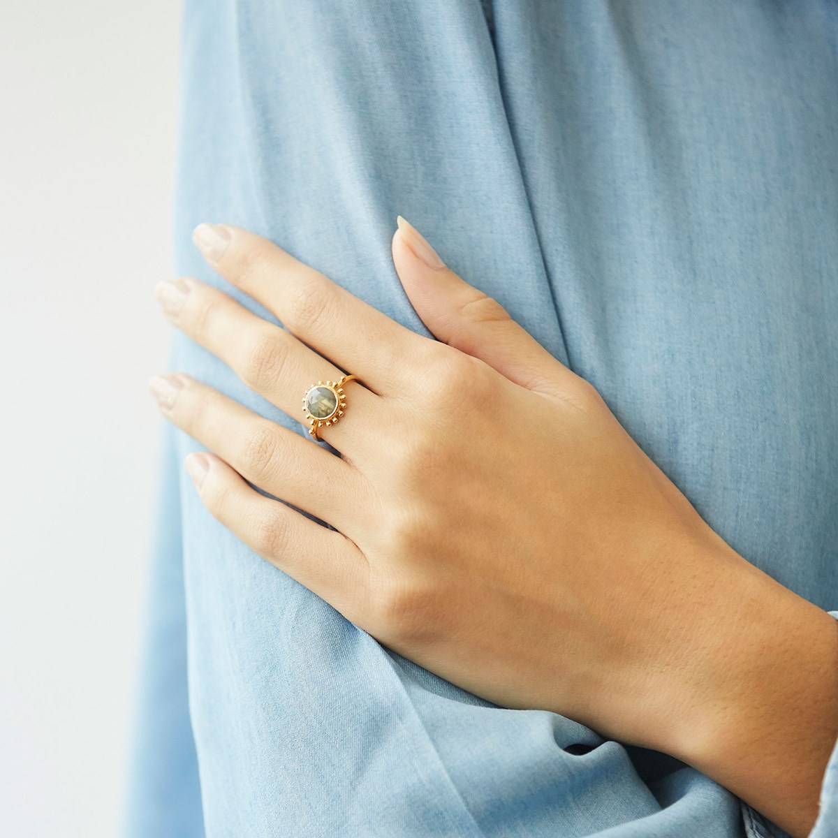 Bague Soleil Labradorite, Surya