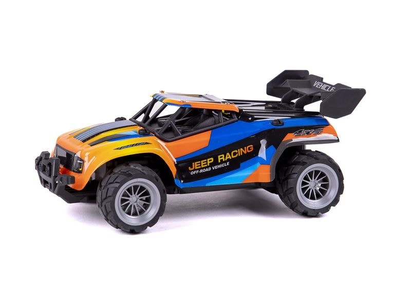 TEC-TOY Buggy Jeep Racing Blau/Orange, 1:18 Akku-Betriebenes RC Auto für Kinder ab 6 Jahren