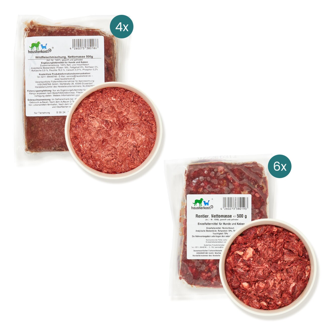 haustierkost.de Paket Hund Allergie Frostfutter 15 kg