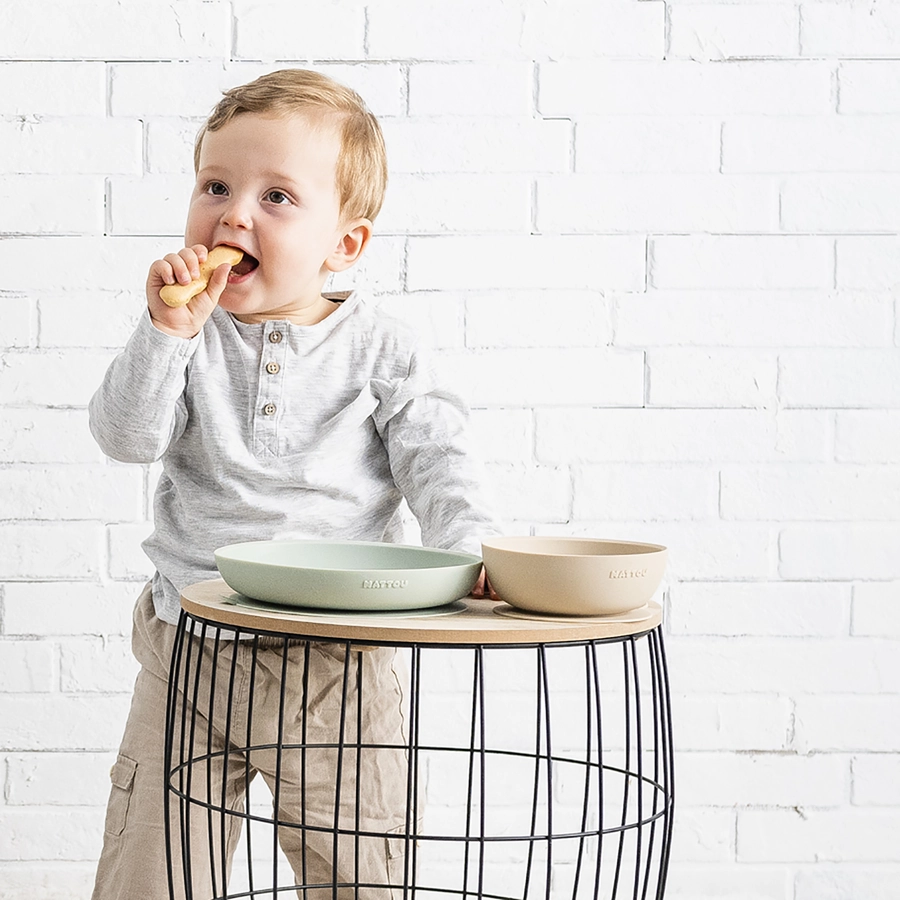 Nattou Esslern Set 3 teilig sand Grün
