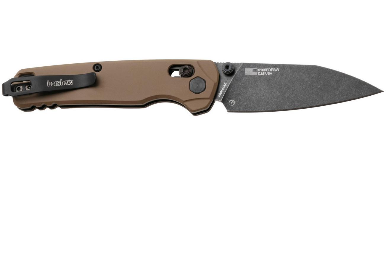 Kershaw Bel Air 6105FDEBW, Blackwashed CPM MagnaCut, Brown Aluminum zakmes