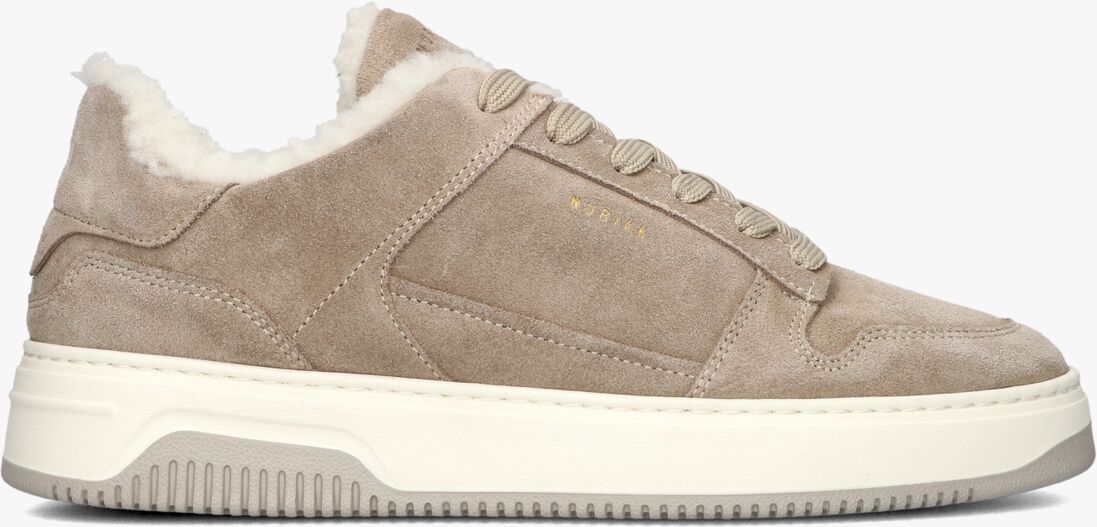 beige nubikk lage sneakers basket court fur