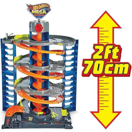 Hot Wheels City Parkgarage Spielset, inkl. 1 Spielzeugauto, Zubehör