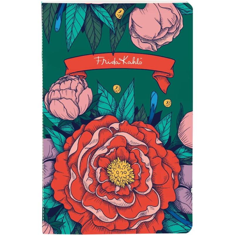 Frida Kahlo, Carnet cousu fil 9x14cm, 96 pages, ligné, ass.