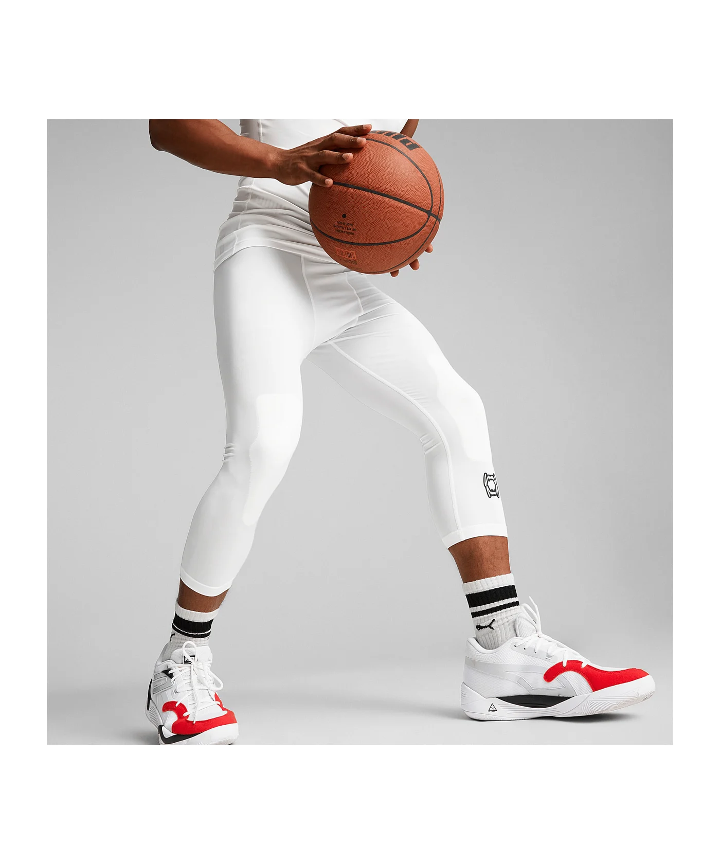 PUMA Hoops Team 3/4 Tight Weiss F02