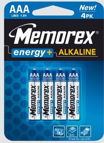 Memorex AAA alkaline batterijen, 4 stuks