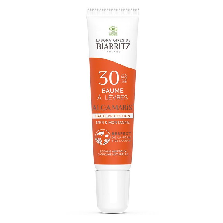 Baume à lèvres SPF30 Bio Haute protection Mer et Montagne 15ml Soins Solaires Laboratoires De Biarritz