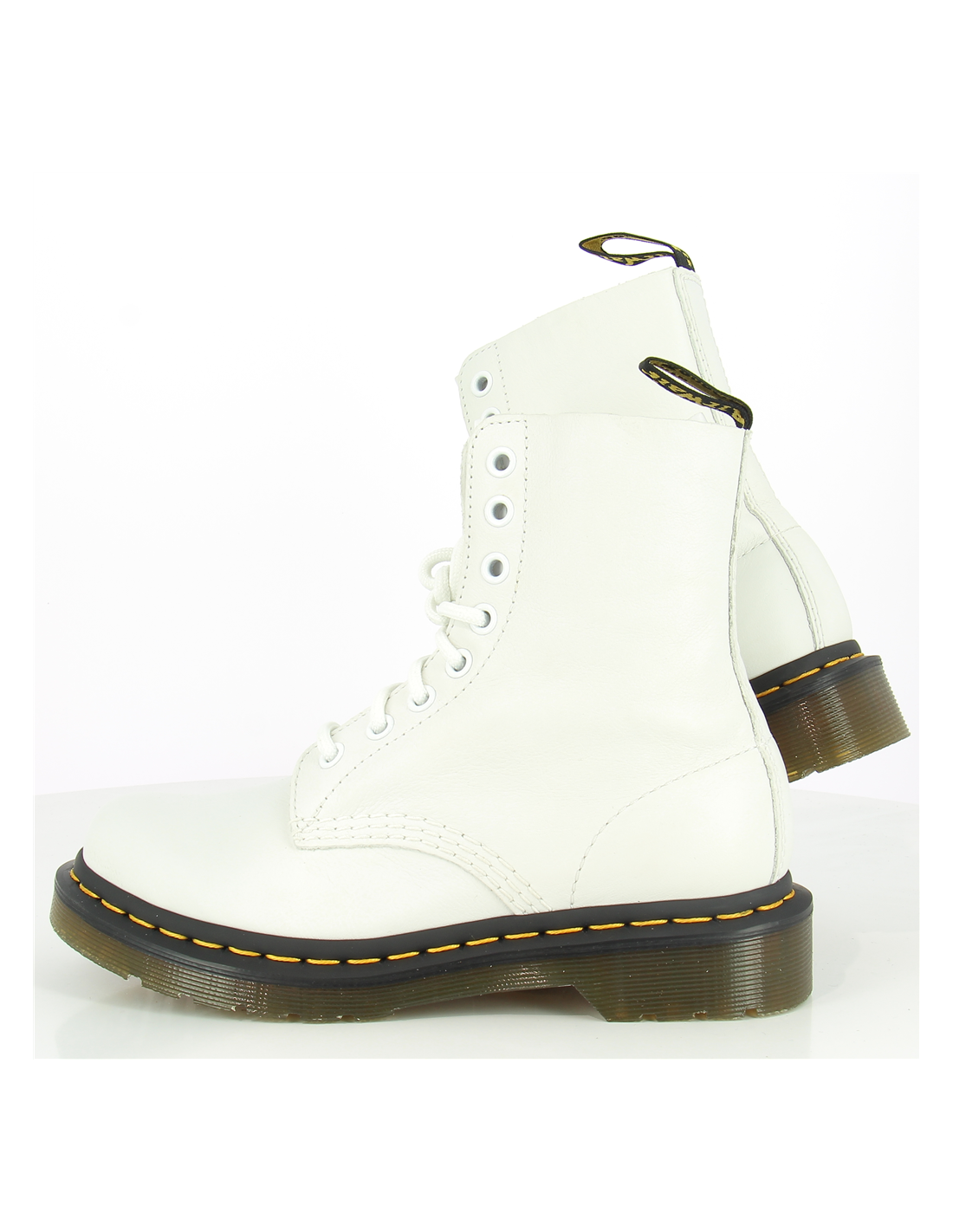 dr martens boots femme 1460 pascal cuir virginia blanc