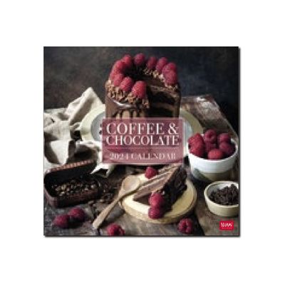 Legami - Calendrier mensuel 2024 - 30 x 29 cm - coffee and chocolate