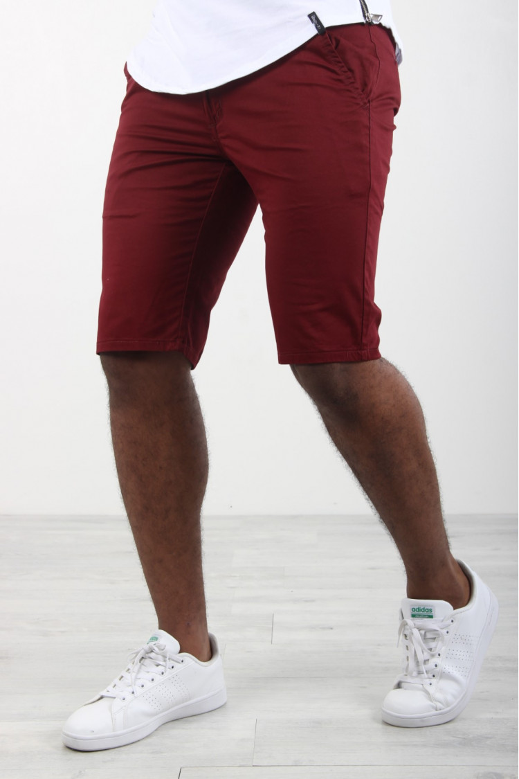 Short chino bordeaux