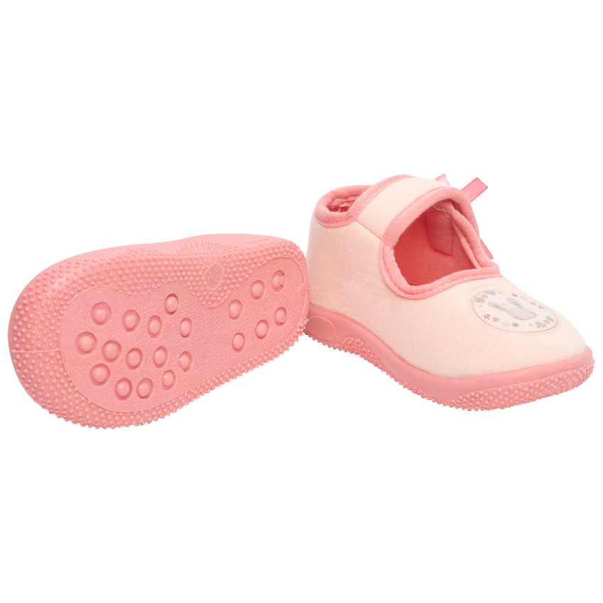 Chaussons botillons à scratchs et noeuds pour bébé fille