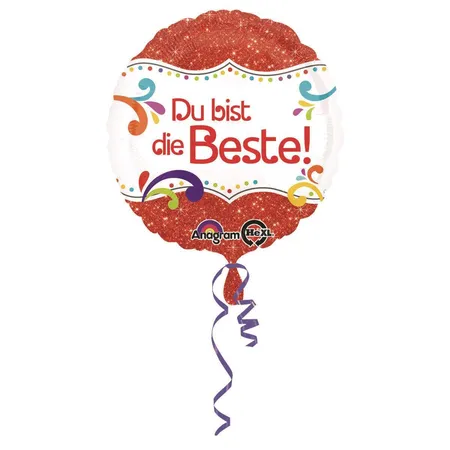 amscan Folienballon Du bist die Beste! metallic