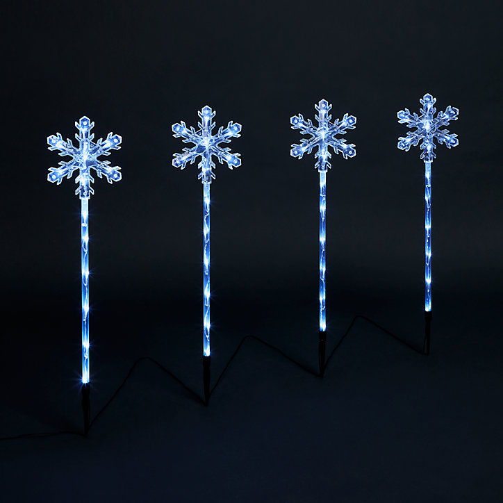 Pic flocon de neige pour Noël H.70 cm x4