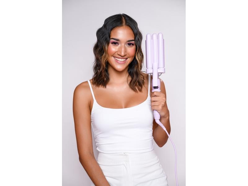 Mermade Welleneisen Cutie Waver 22 mm, Lila Dreifaches Welleneinsen