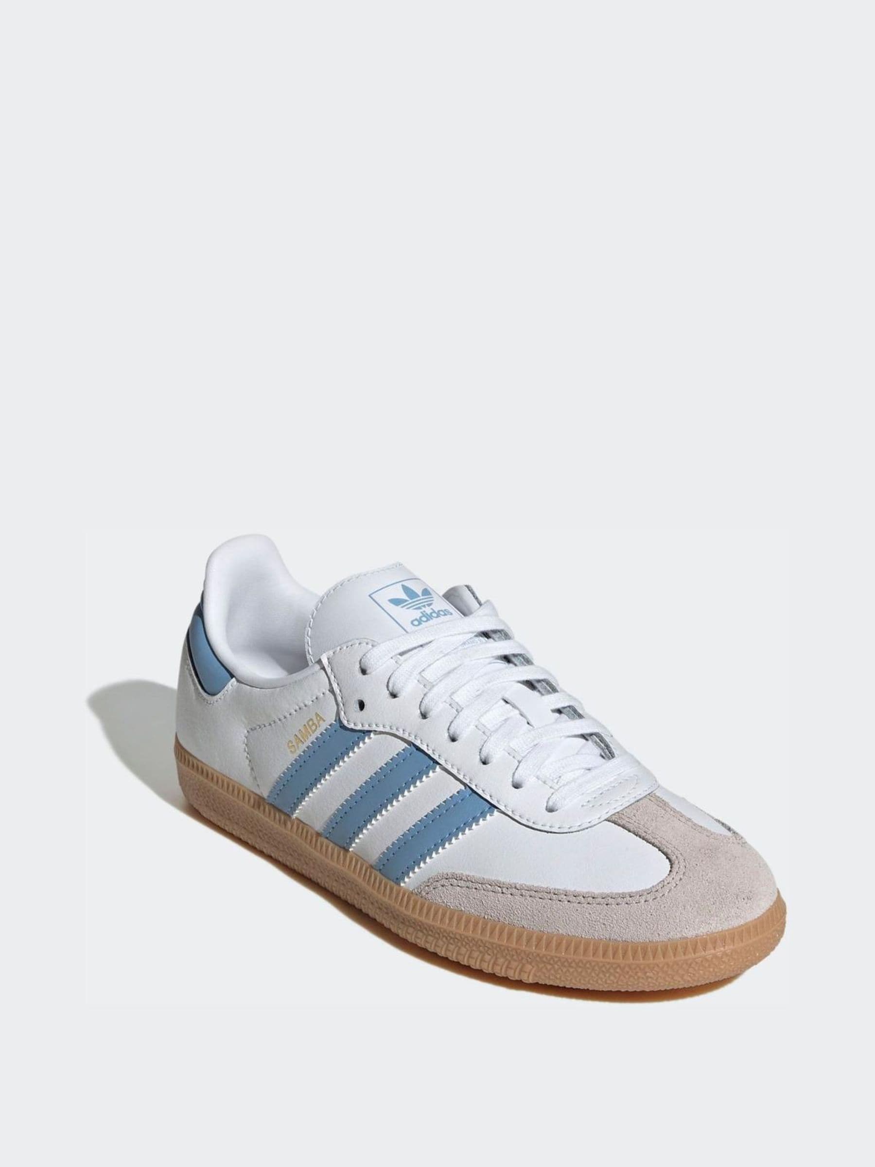 Wit/blauw/grijs - adidas Originals Samba OG Junior Trainers