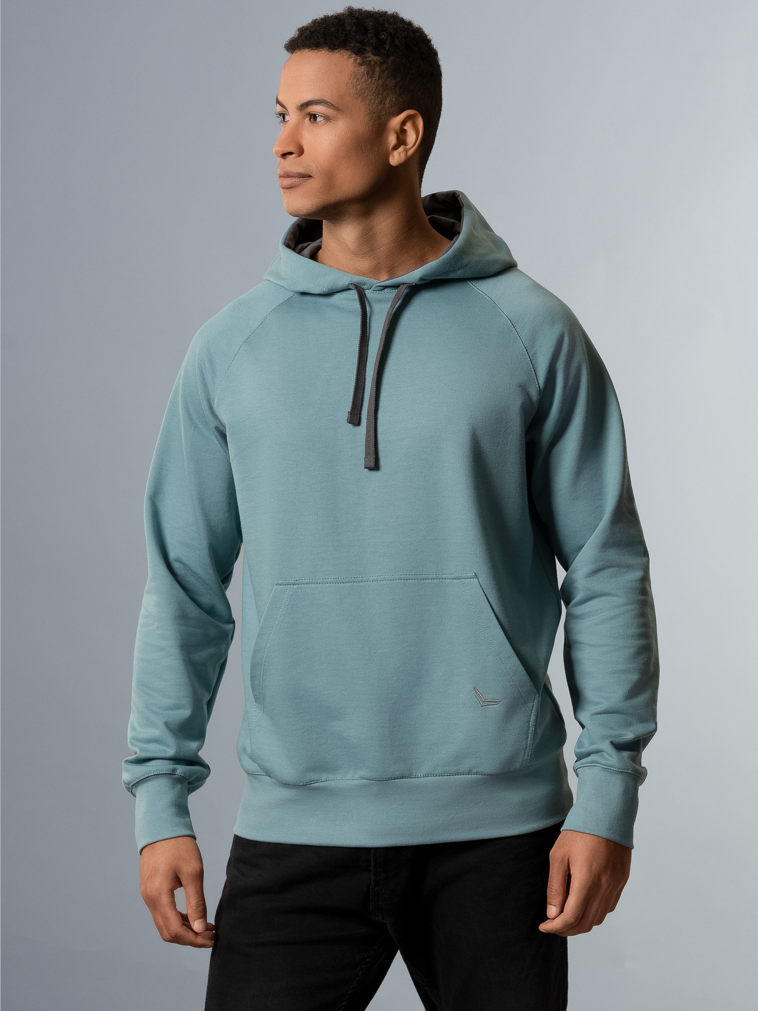 Kapuzensweatshirt aus Biobaumwolle Seegras