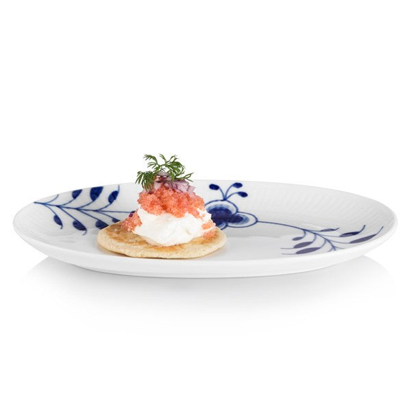 Royal Copenhagen  Blå Mega riflet asiet - 23 cm.
