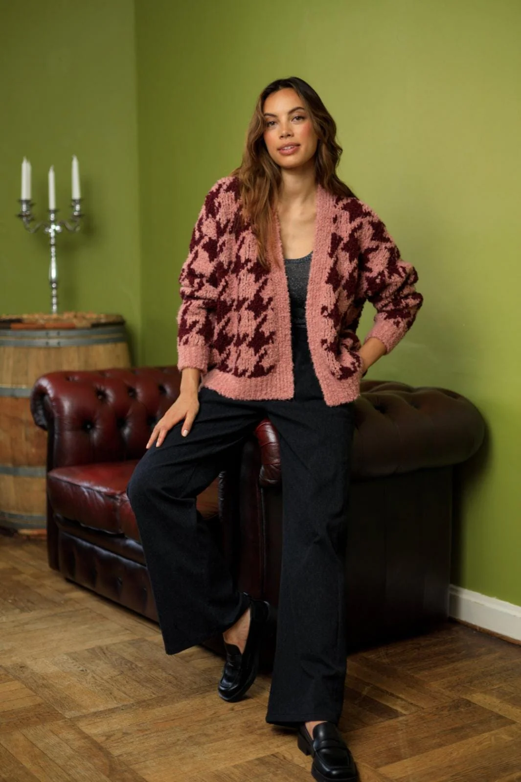 Black Colour Bcnaomi Knit Cardigan rose
