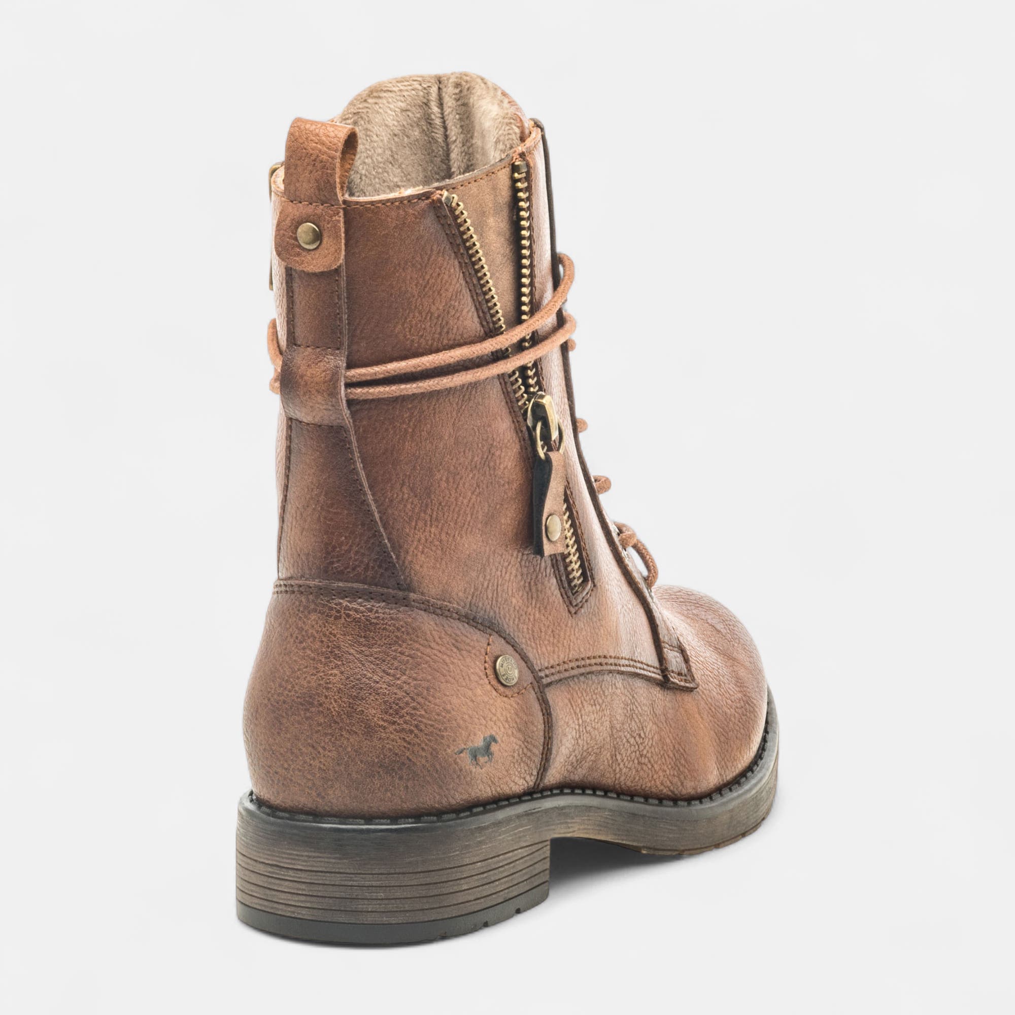 Bottines à lacets Femme cognac