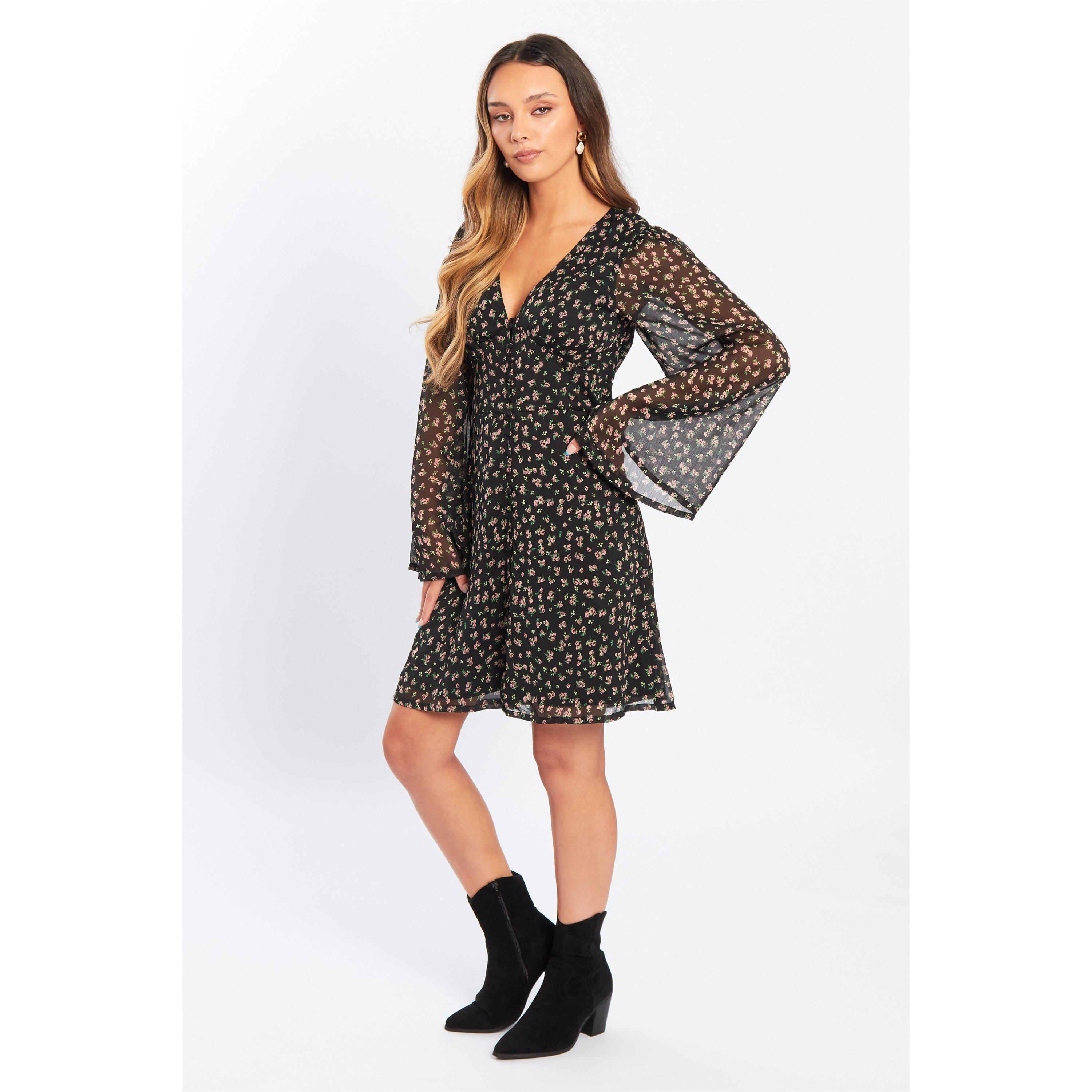 Be You BY Bell Sleeve Dress Womens