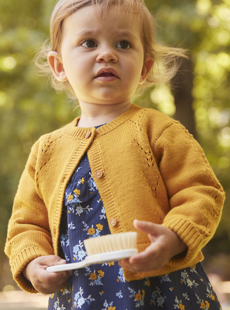 Cardigan ambre jaune