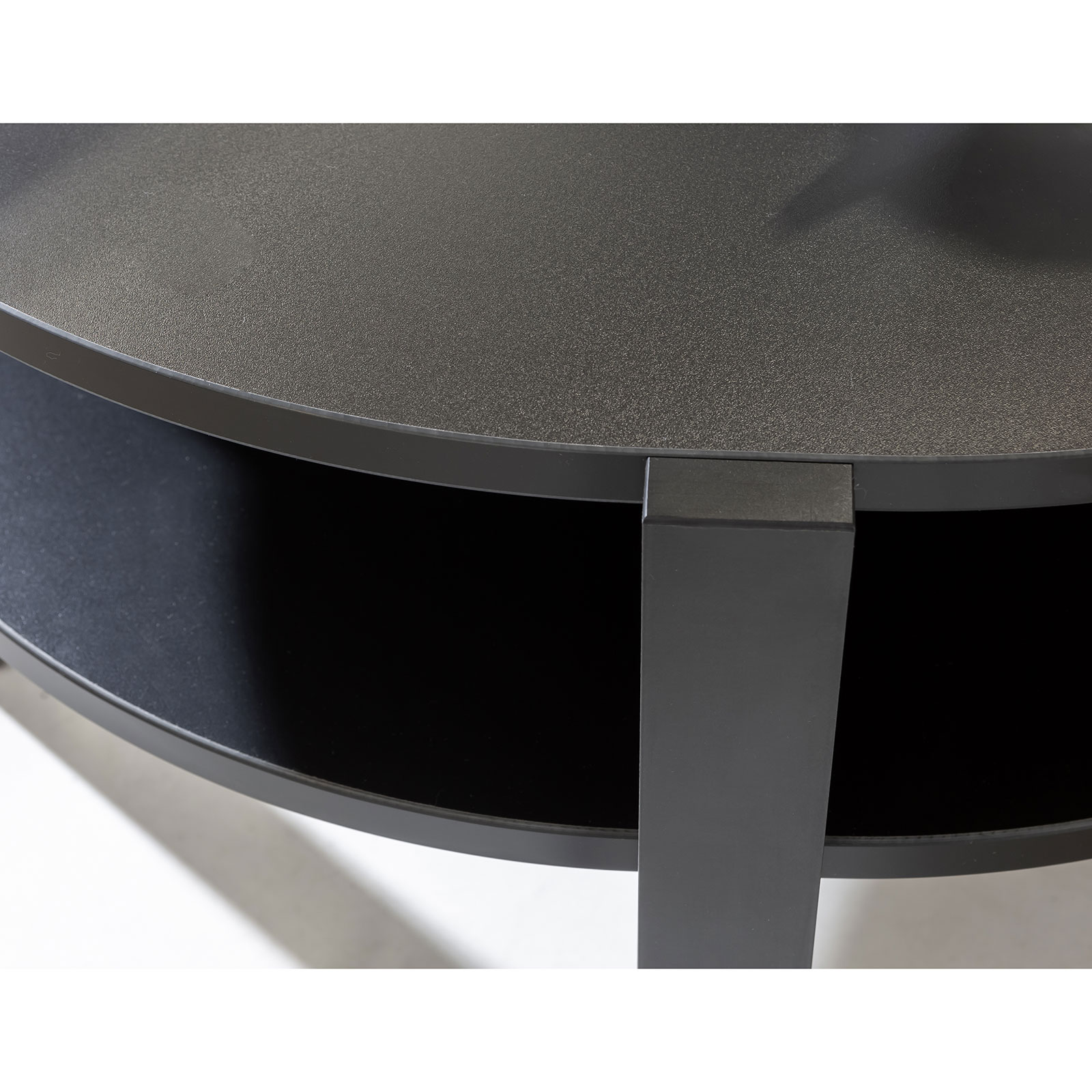 Couchtisch - schwarz matt - Ø 74,7 cm