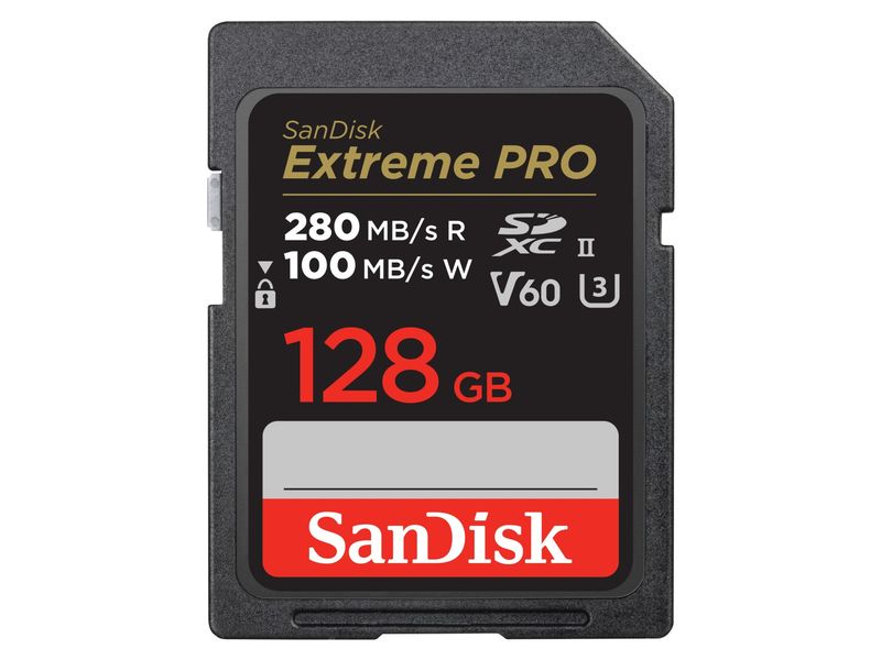 SanDisk SDXC-Karte Extreme PRO UHS-II 128 GB Superschnelle 8K-fähige SD-UHS-II-Speicherkarten