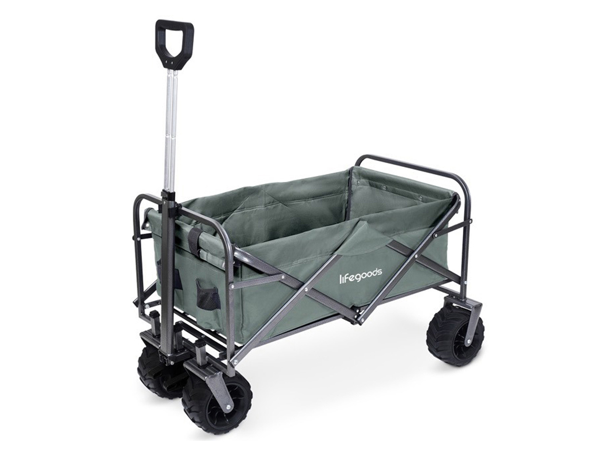 LifeGoods 80 kg opvouwbare bolderkar - Green
