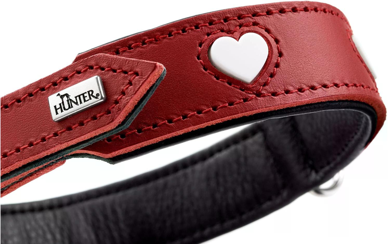 Halsband Love S-M (42), Rot/SchwarzHundehalsband mit Herz