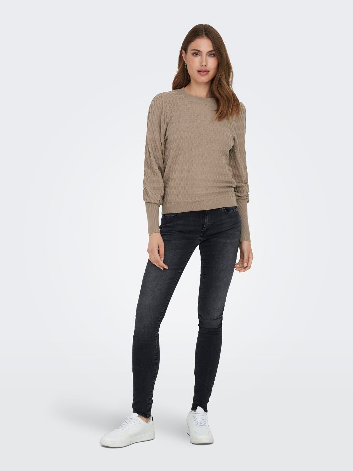 ONLFAYE Strickpullover Silver Mink