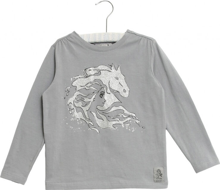 Wheat T-Shirt Elsa Horse Råhvid