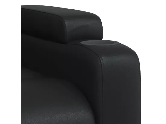 Fauteuil de massage inclinable Noir Similicuir