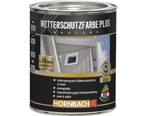 HORNBACH Houtverf Weerbestendige Verf Plus Wit 750 ml