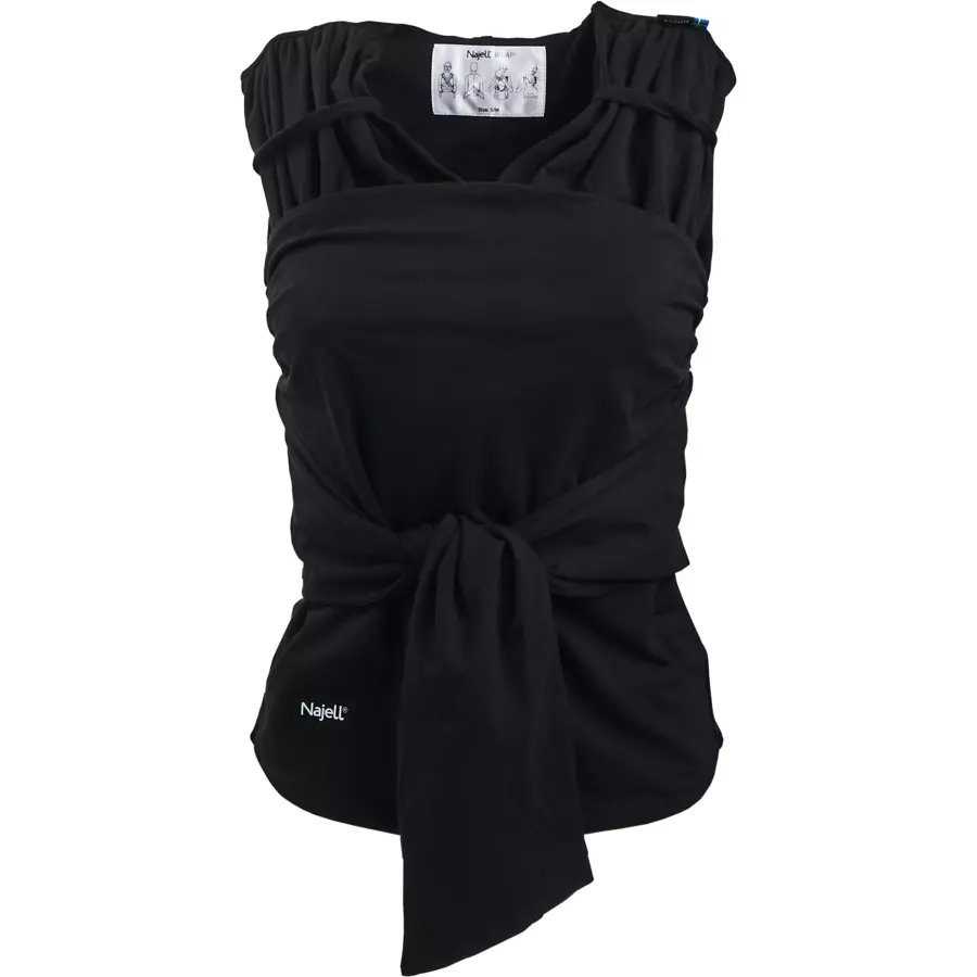 Najell vorgebundenes Wickel und Tragetuch Charcoal Black