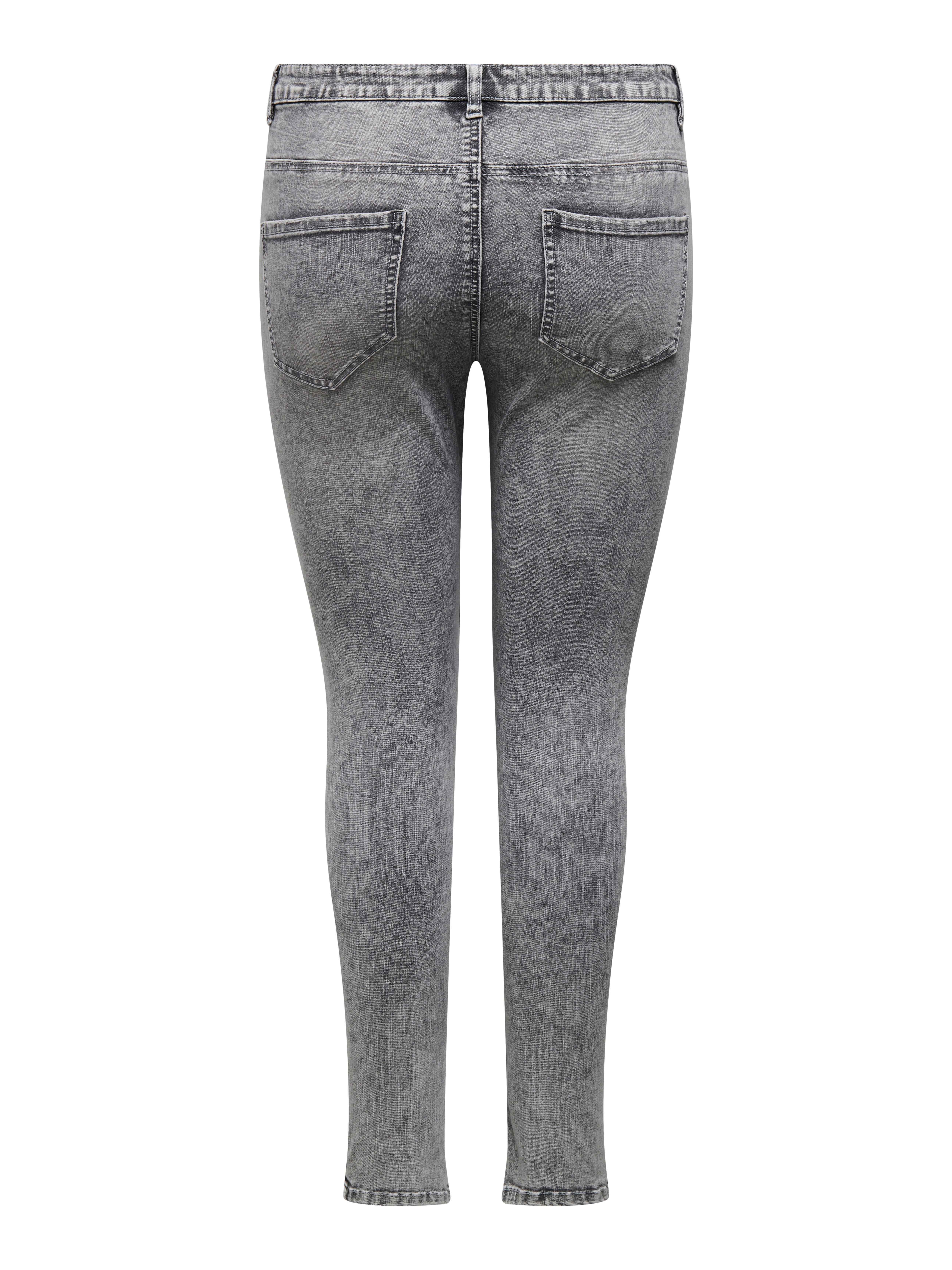 CARROSE Hohe Taille Skinny Fit Jeans Medium Grey Denim