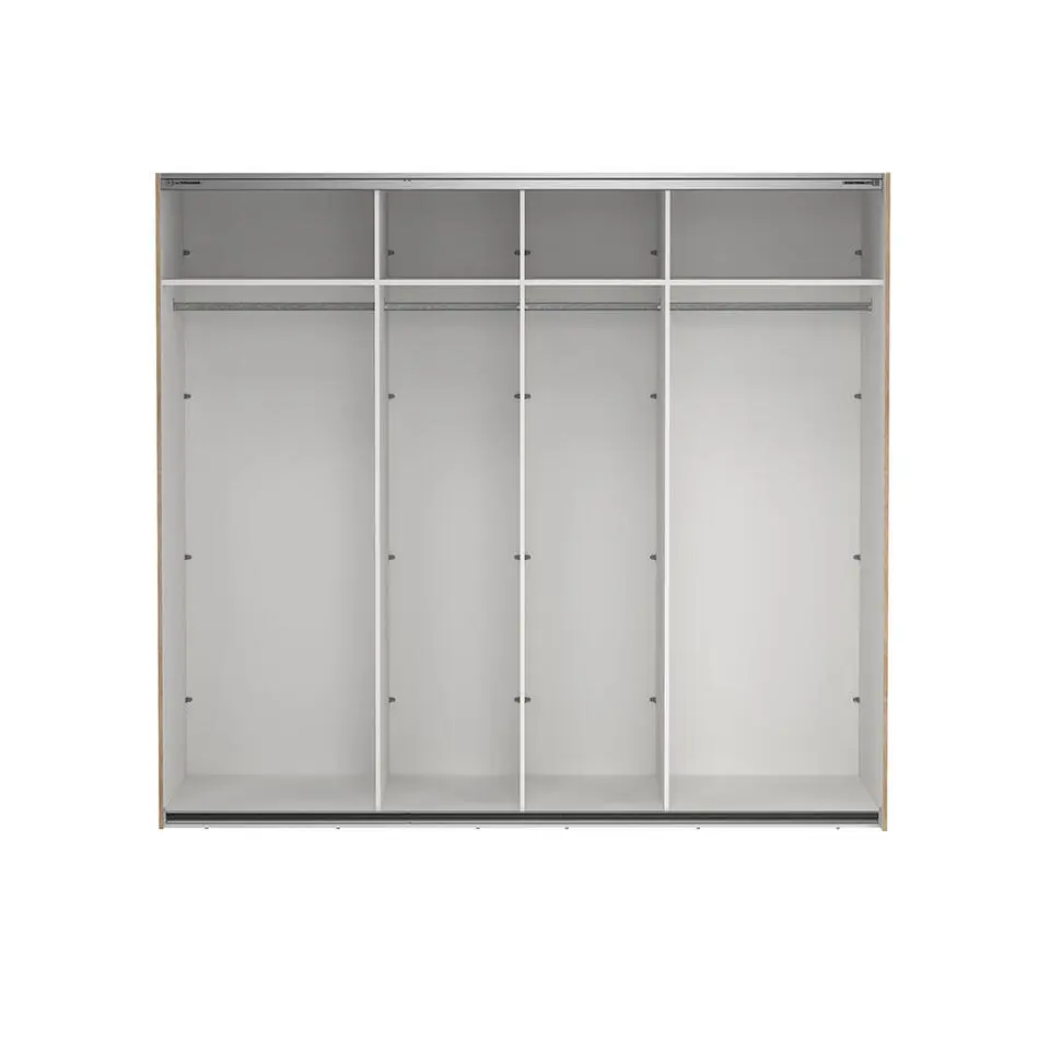 Hioshop Como schuifdeurkast 2 deuren 245x220cm eikdecor