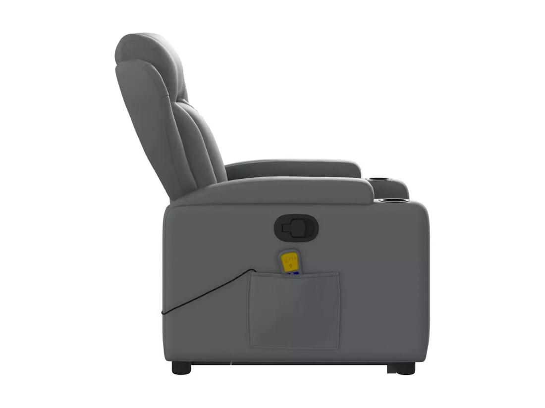 Fauteuil inclinable massant Gris Similicuir