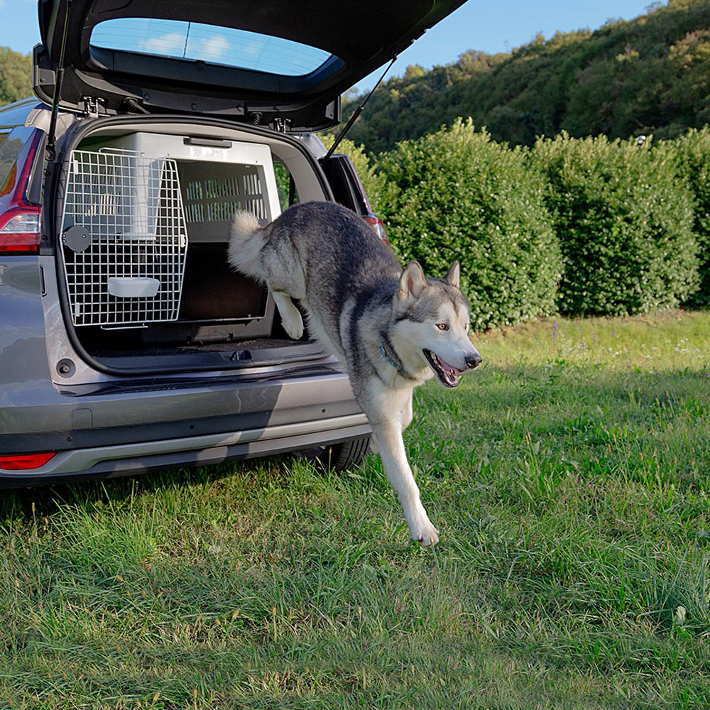 Ferplast transport pour chiens de grande taille atlas 70, box pour le transport de grands chiens avec mangeoire et accessoires