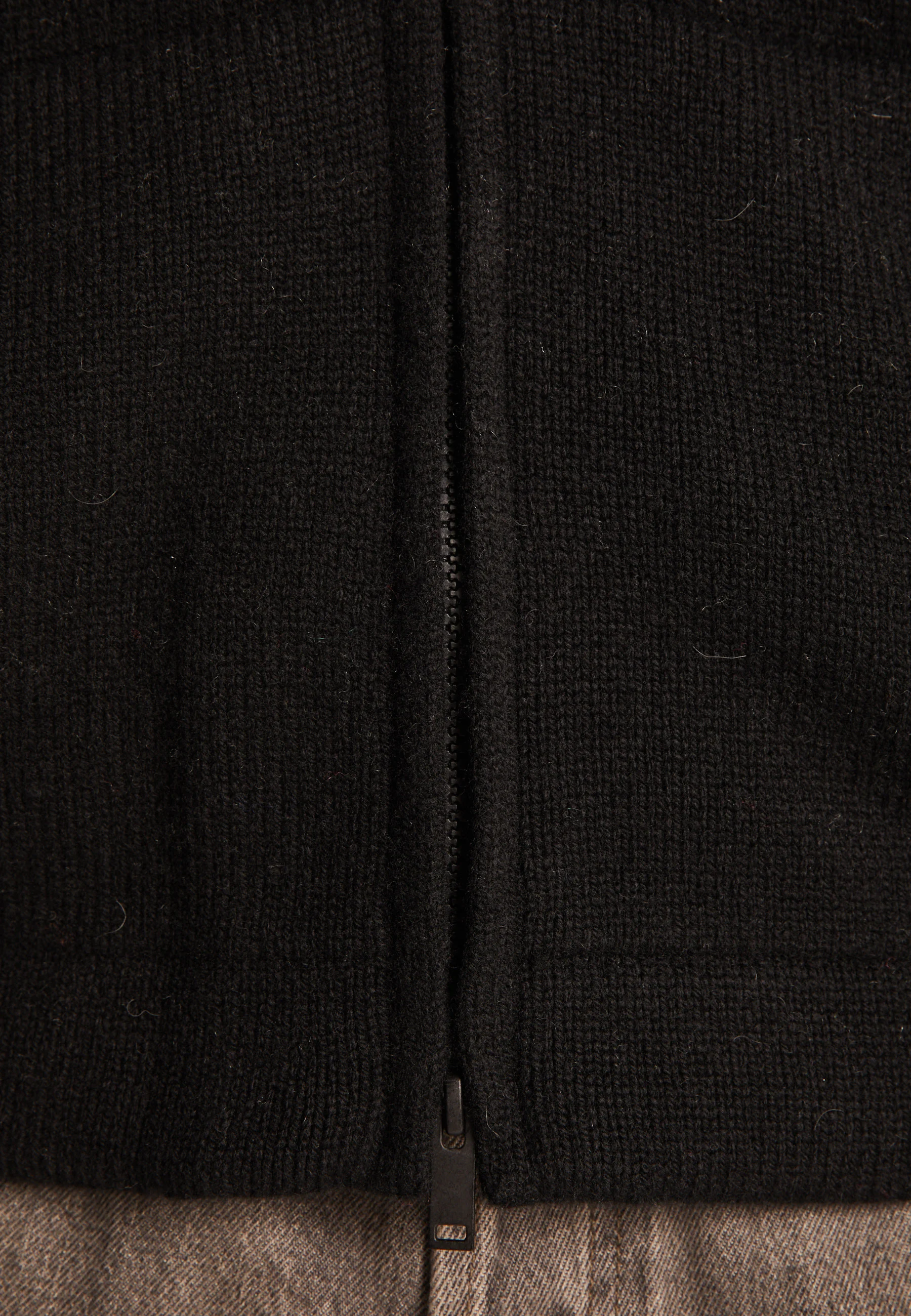THULAAH24 - Veste sans manches en laine et cachemire | Noir