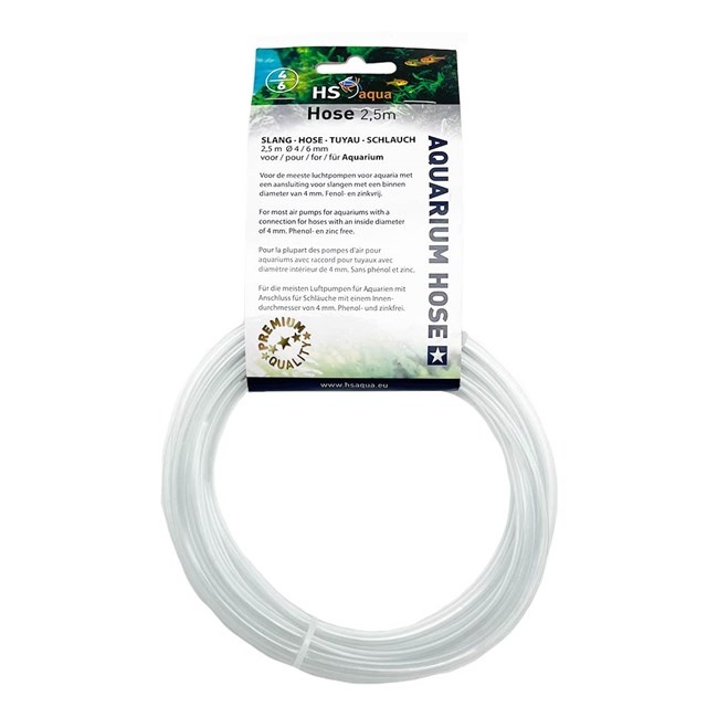 HS Aqua Aquariusslang - Transparant - 4/6 mm - 2,5 m