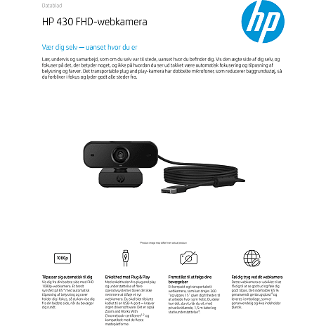 HP 430 FHD Webcam - sort