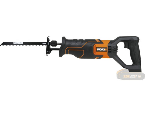 WORX 20V 20mm slag snoerloze reciprozaag WX500.9 + GRATIS bonusartikel 20V accu WA3644 (4,0Ah)