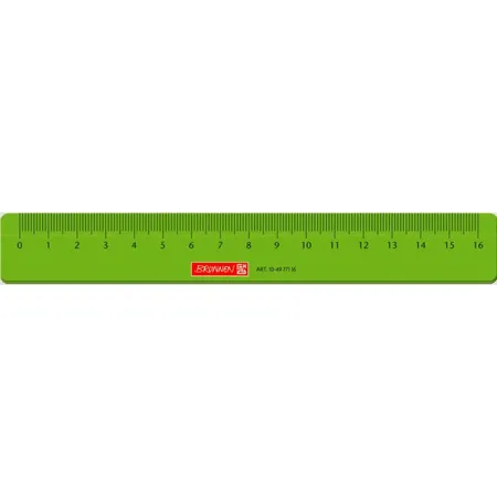 BRUNNEN Lineal 16cm, sortiert: 1 Stück, 4-fach