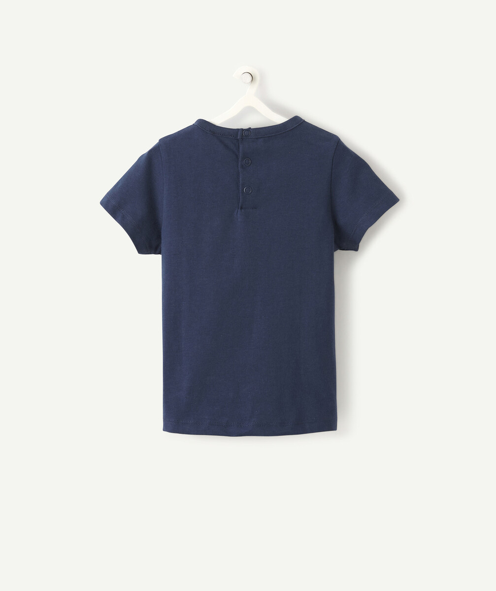LE T-SHIRT BLEU MARINE AVEC LAMAS ET CACTUS EN COTON BIOLOGIQUE