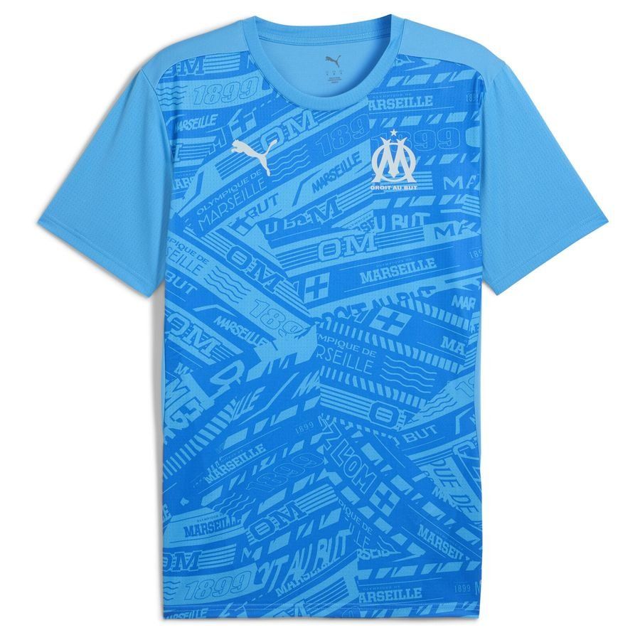 OM Prematch SS Jersey Bleu Azur-Frosted Dew