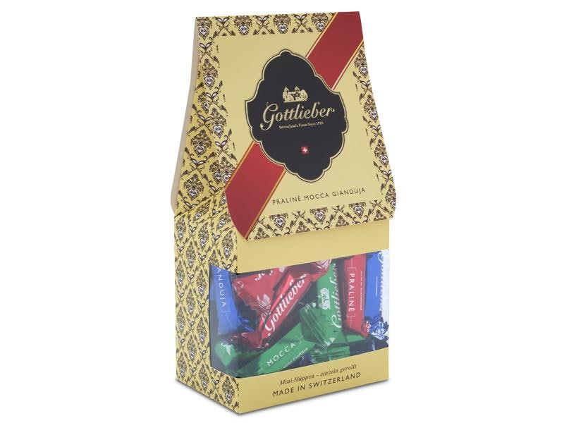 Gottlieber Gebäck Mini Hüppen Tradition 150 g Schweizer Waffelspezialität mit Schokoladencrèmefüllung