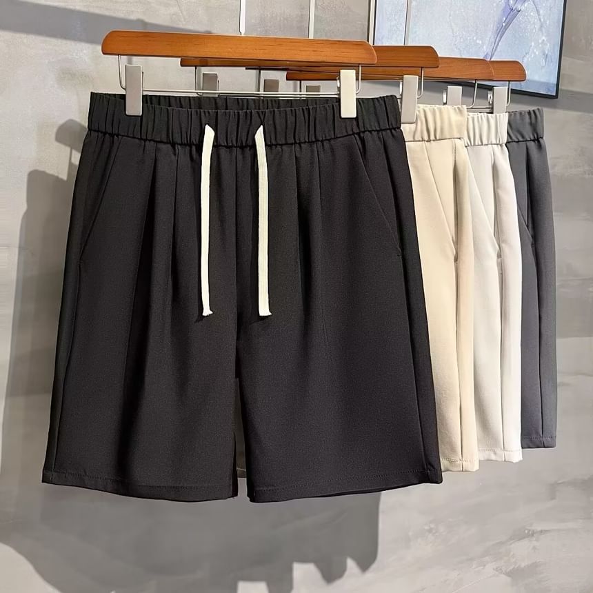 farrahces - Effen shorts met trekkoordtaille