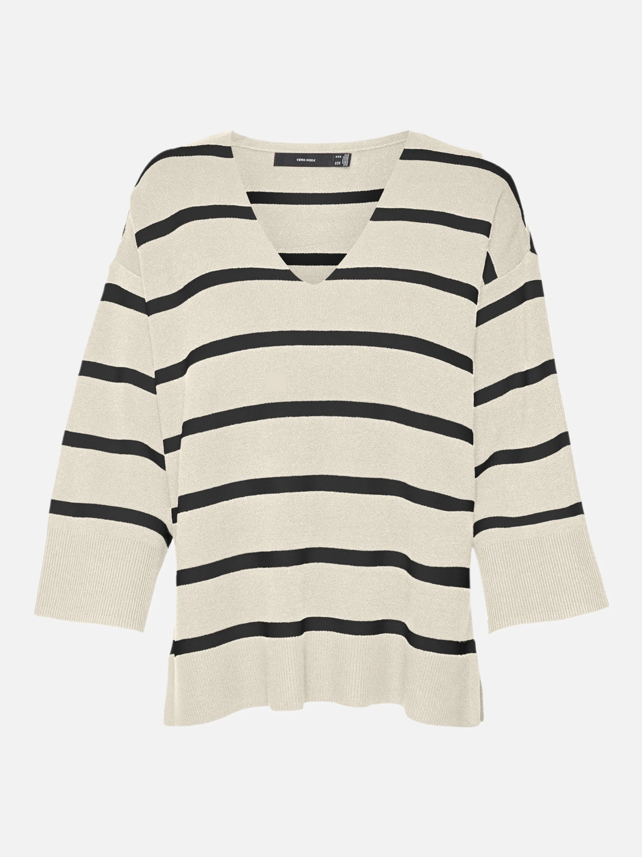 Vero ModaVMSABA 3/4 V-NCK STRI Strickpullover